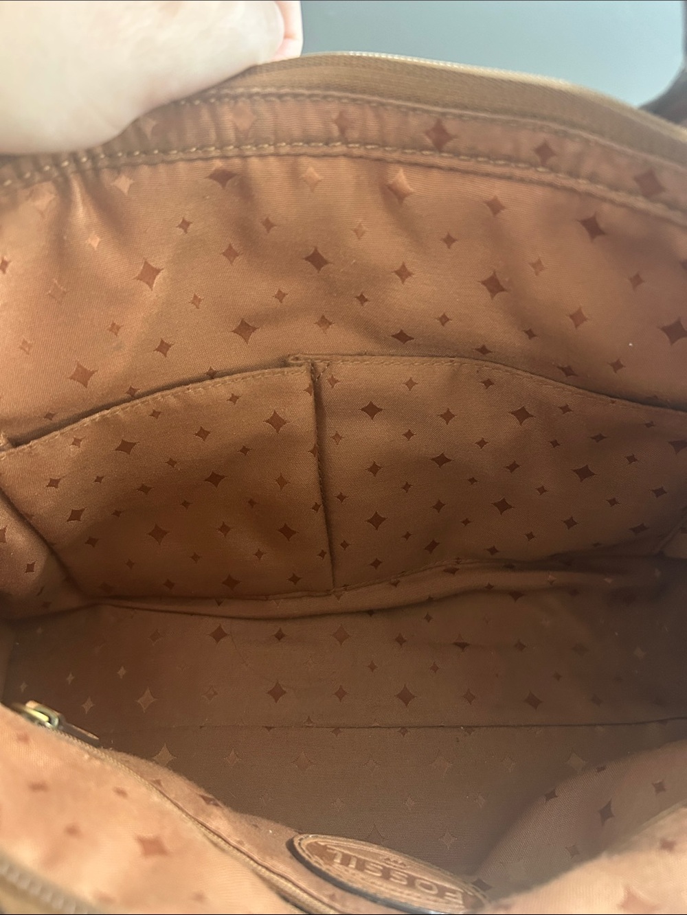 Fossil Tan Pebble Leather Purse Handbag - Picture 5 of 5